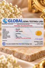 Yellow Sapphire (Pukhraj) 7.88 Ct