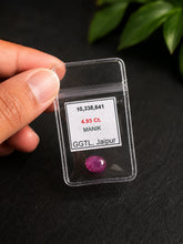 African Ruby (Manik) 4.93 Ct | GGTL Certified
