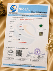 Natural Zambian Emerald 3.88 Ct (Panna) - Oval Mixed - GGTL Certified