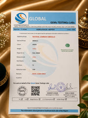 Zambia Emerald (Panna) 7.50 Ct | GGTL Certified | Report 77728083B