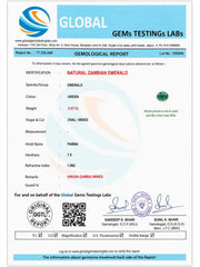 Zambia Emerald (Panna) 3.97 Ct | GGTL Certified | Report 77700099