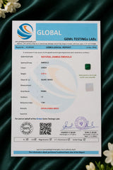 Natural Zambian Emerald 4.55 Ct (Panna) - Square Mixed - GGTL Certified