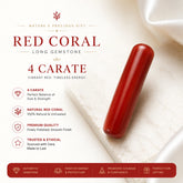 Red Coral Long 4 Carat