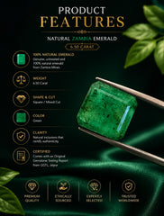 Zambia Emerald (Panna) 6.50 Ct | B