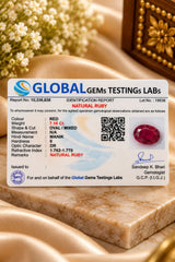 African Ruby (Manik) 7.16 Ct | GGTL Certified