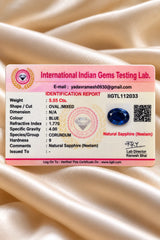 Blue Sapphire (Neelam) 5.55 Ct (IIGTL112033)