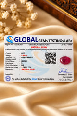 African Ruby (Manik) 5.60 Ct | GGTL Certified