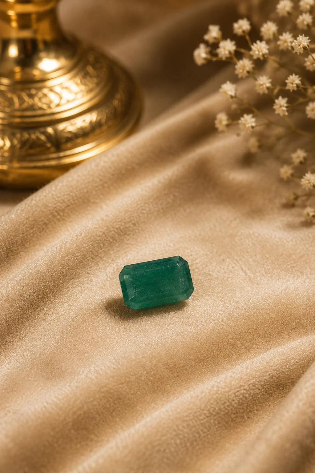 Natural Zambian Emerald 4.52 Ct (Panna) - Square Mixed - GGTL Certified