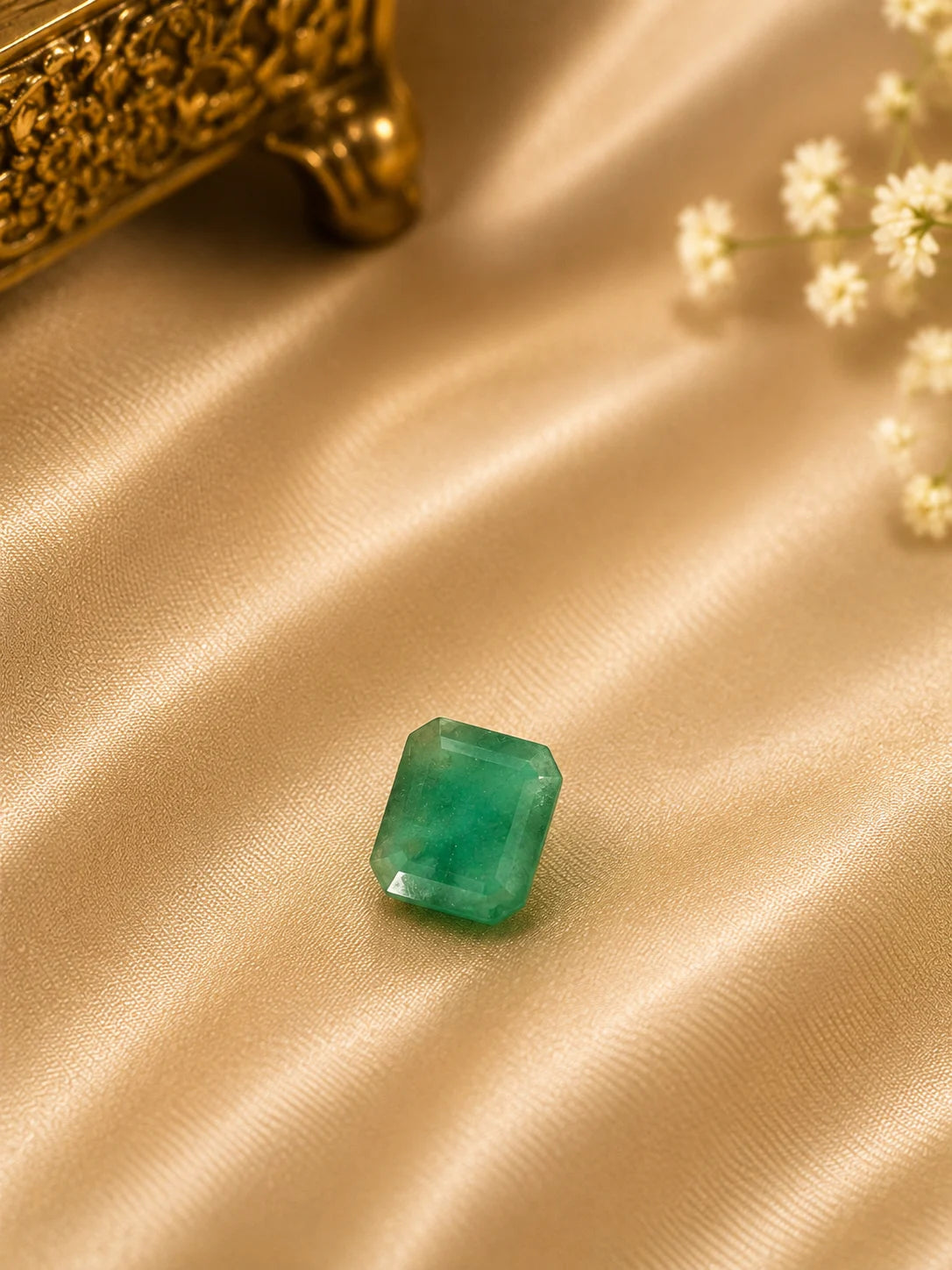 Natural Zambian Emerald 4.76 Ct (Panna) - Square Mixed - GGTL Certified