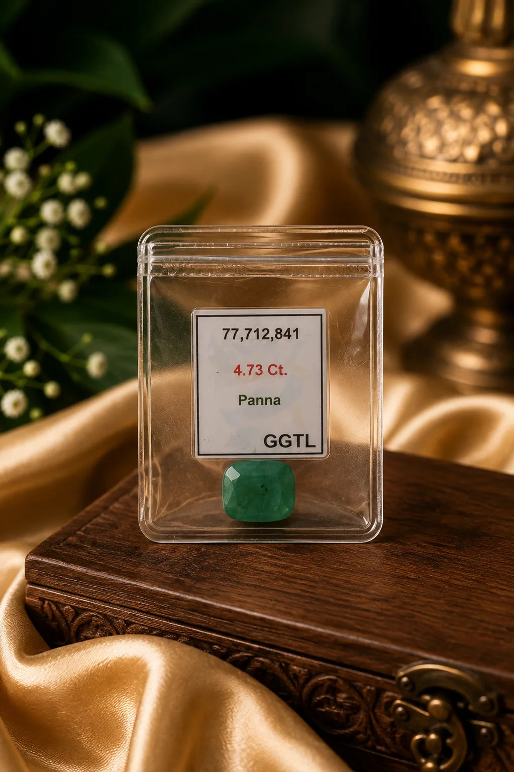 Natural Zambian Emerald 4.73 Ct (Panna) - Cushion Mixed - No Heat No Treatment - GGTL Certified