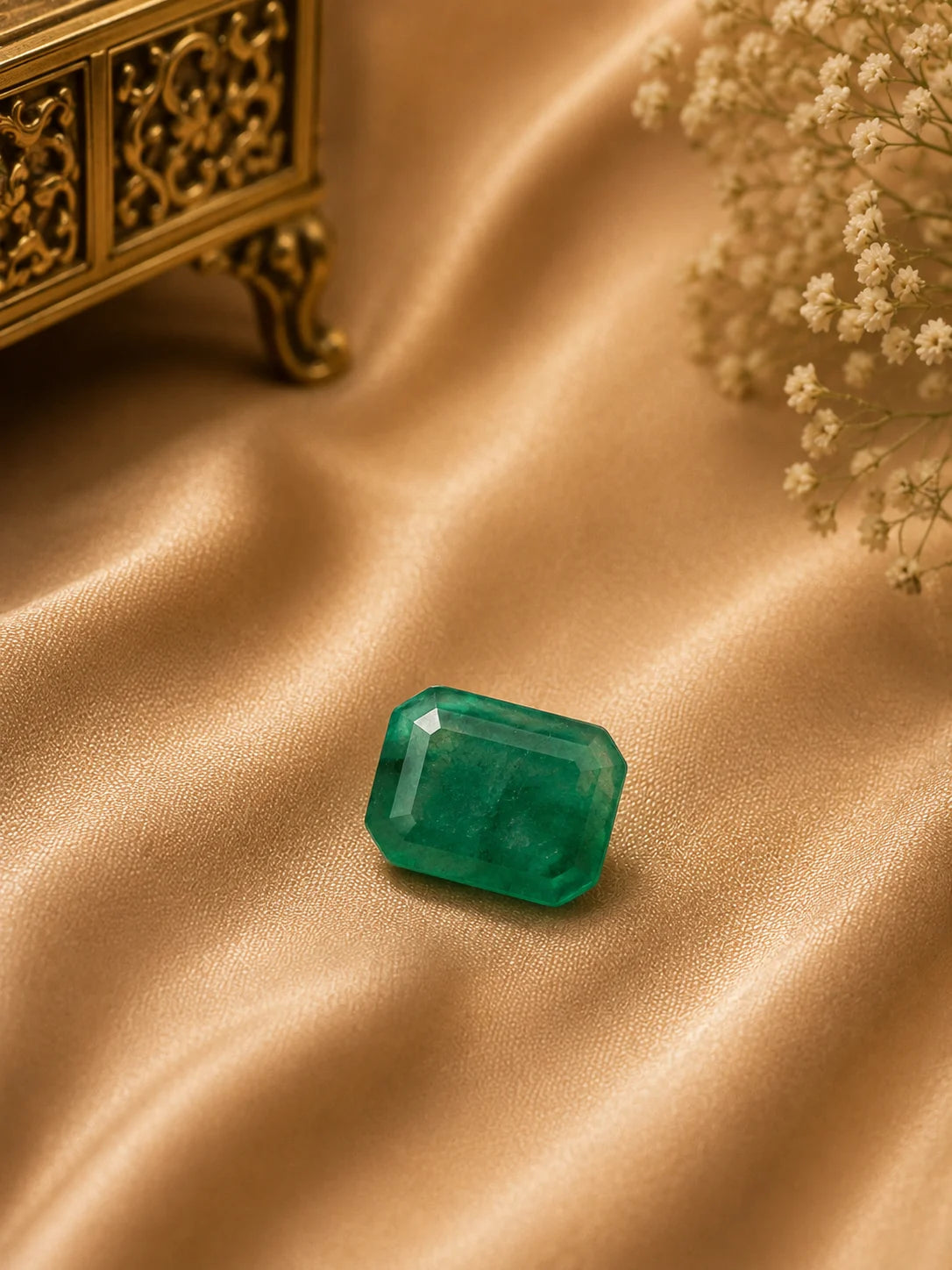 Natural Zambian Emerald 4.74 Ct (Panna) - Rectangle Mixed - GGTL Certified