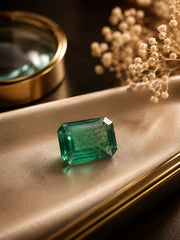 Natural Zambian Emerald 6.06 Ct (Panna) - Cushion Mixed - GGTL Certified