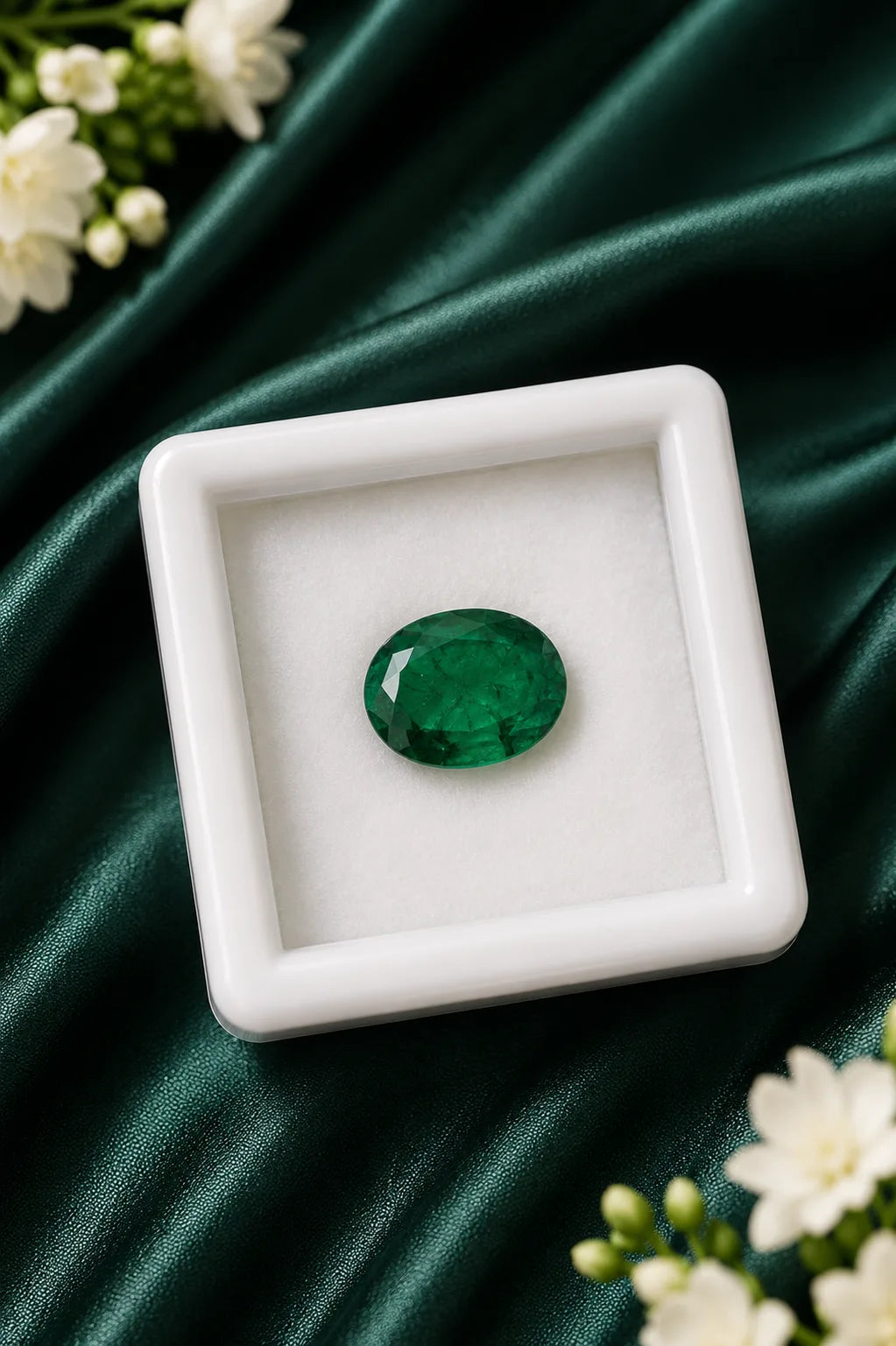 Natural Zambian Emerald 3.60 Ct (Panna) - Oval Mixed - GGTL Certified
