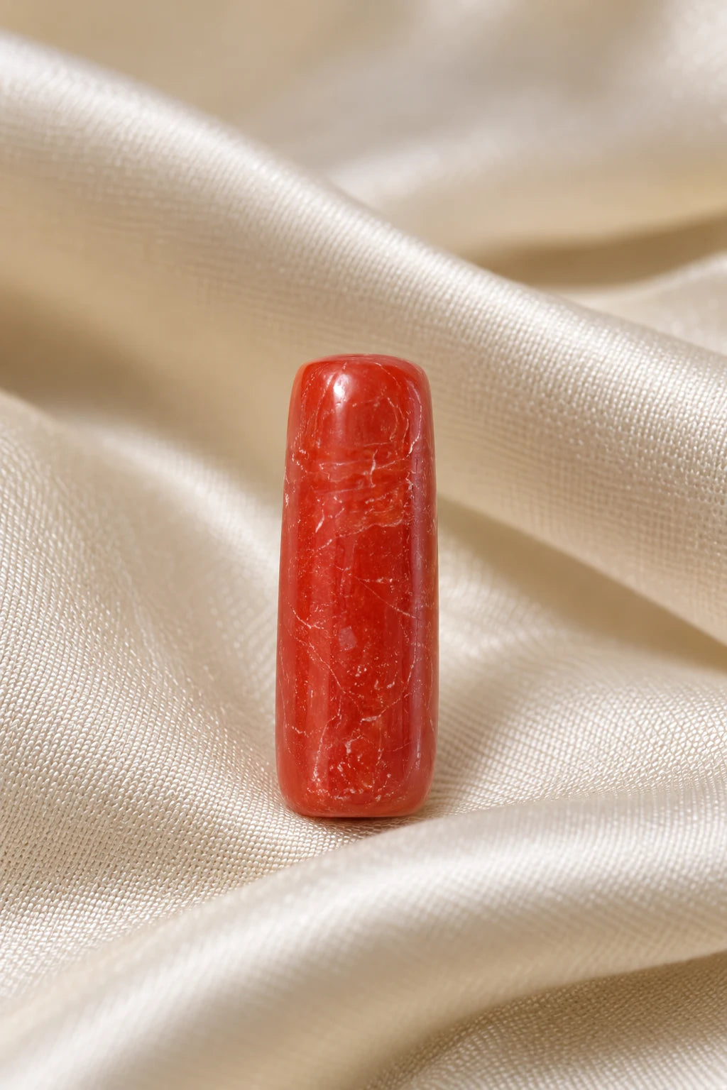 Natural Red Coral (Munga) 4.08 Ratti - Cylindrical Mixed - GGTL Certified