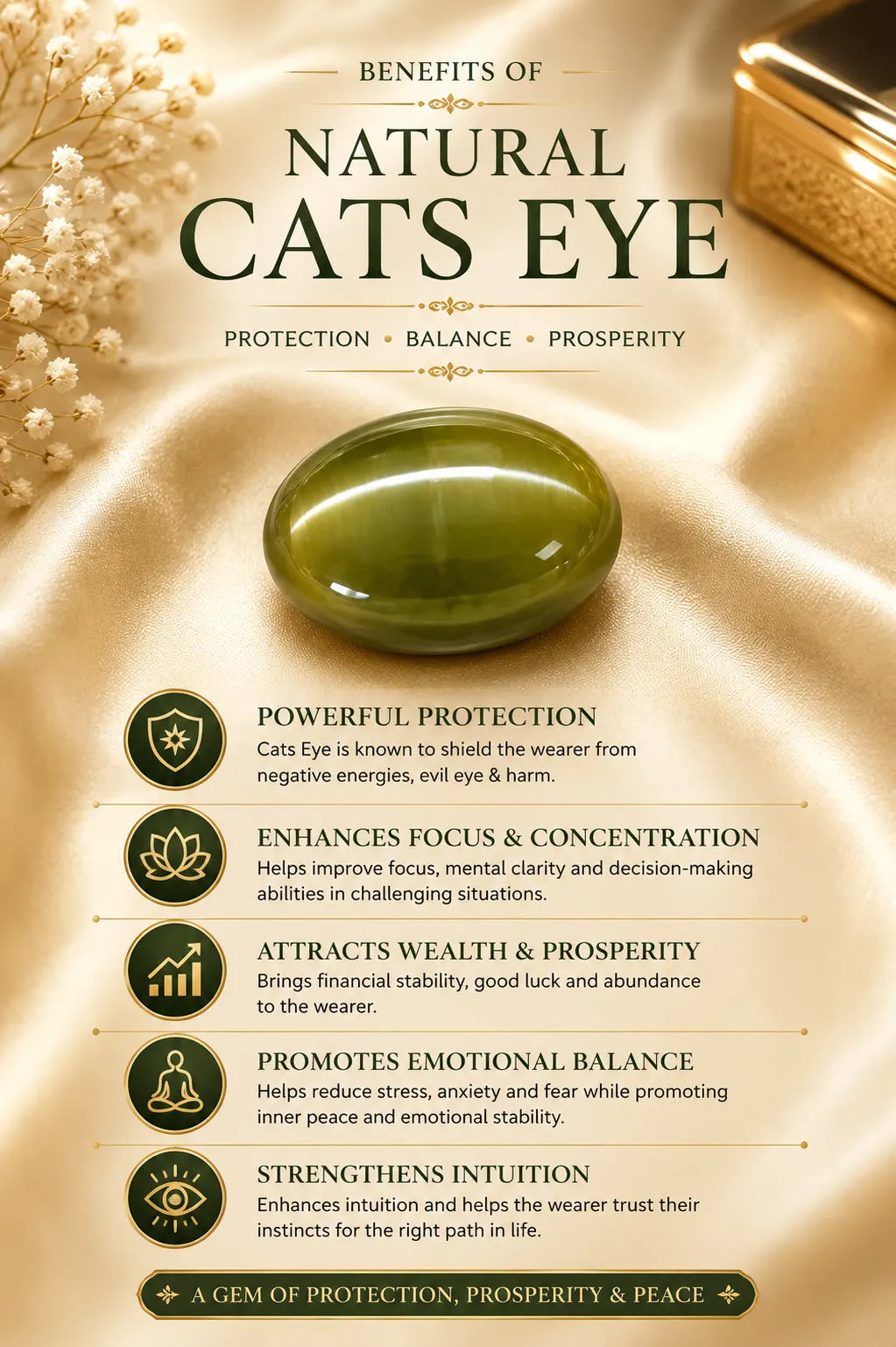 Cat's Eye (Lehsuniya) 6.06 Ct