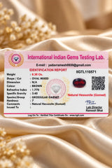 Natural Hessonite Gomed 8.30 Ct - Oval Mixed - IIGTL Certified