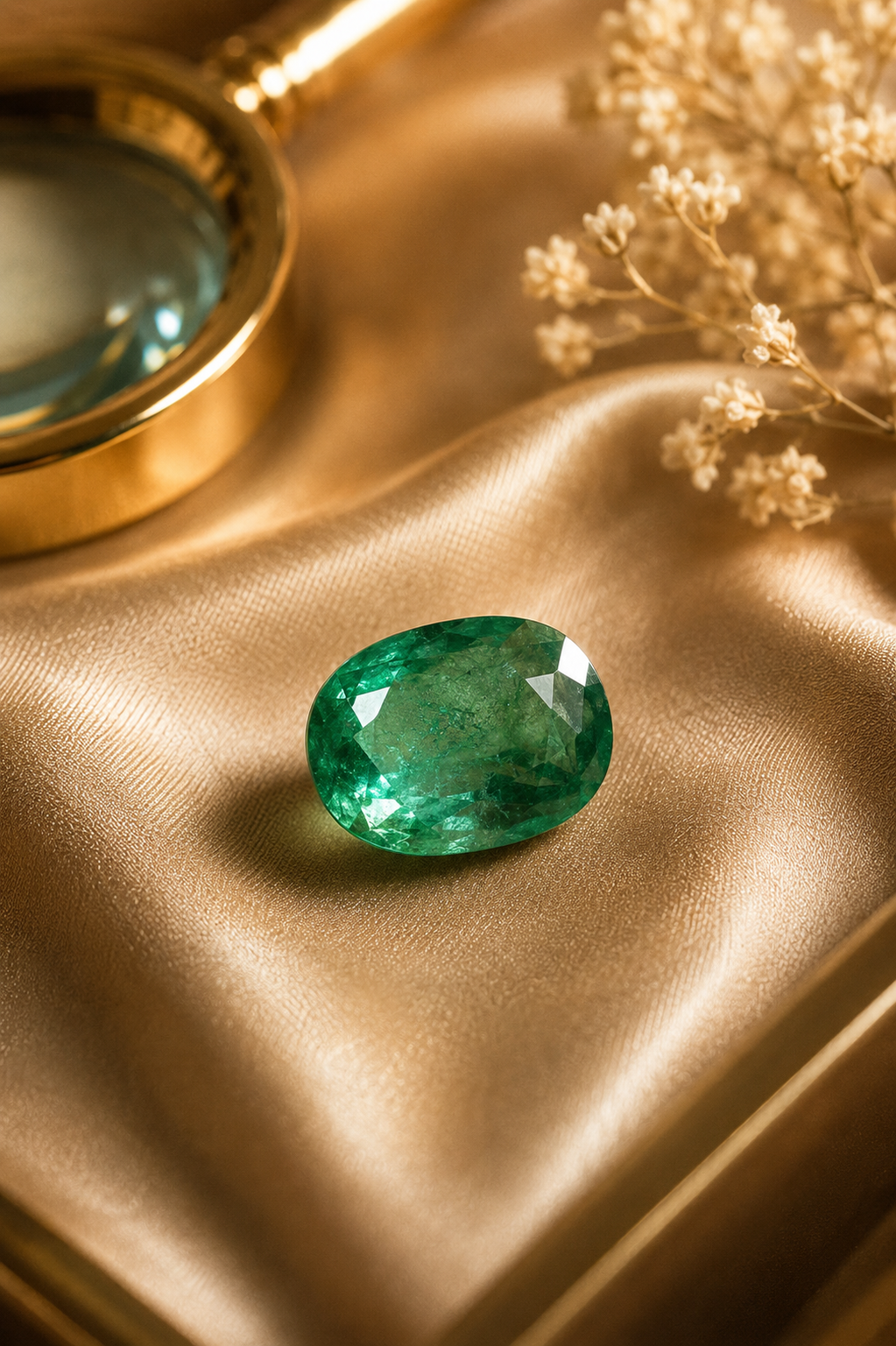 Natural Zambian Emerald 6.35 Ct (Panna) - Oval Mixed - GGTL Certified