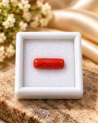 Natural Red Coral (Munga) 4.18 Ratti - Cylindrical Mixed - GGTL Certified