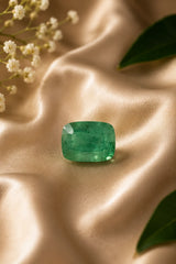 Natural Zambian Emerald 4.25 Ct (Panna) - Cushion Mixed - No Heat No Treatment - GGTL Certified