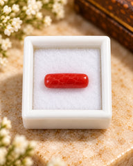Natural Red Coral (Munga) 3.88 Ratti - Cylindrical Mixed - GGTL Certified