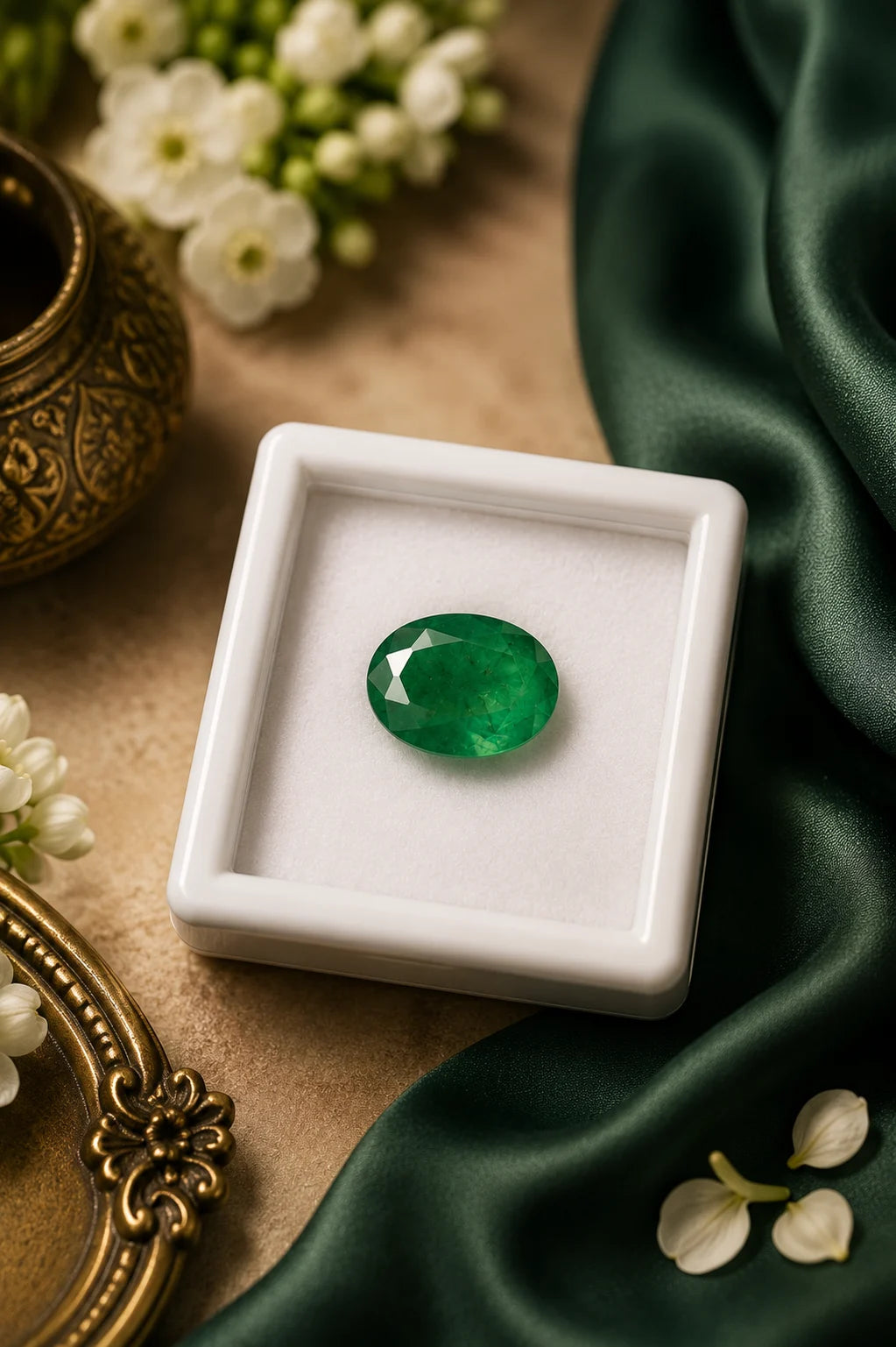 Natural Zambian Emerald 6.27 Ct (Panna) - Oval Mixed - GGTL Certified