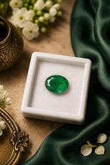 Natural Zambian Emerald 6.27 Ct (Panna) - Oval Mixed - GGTL Certified