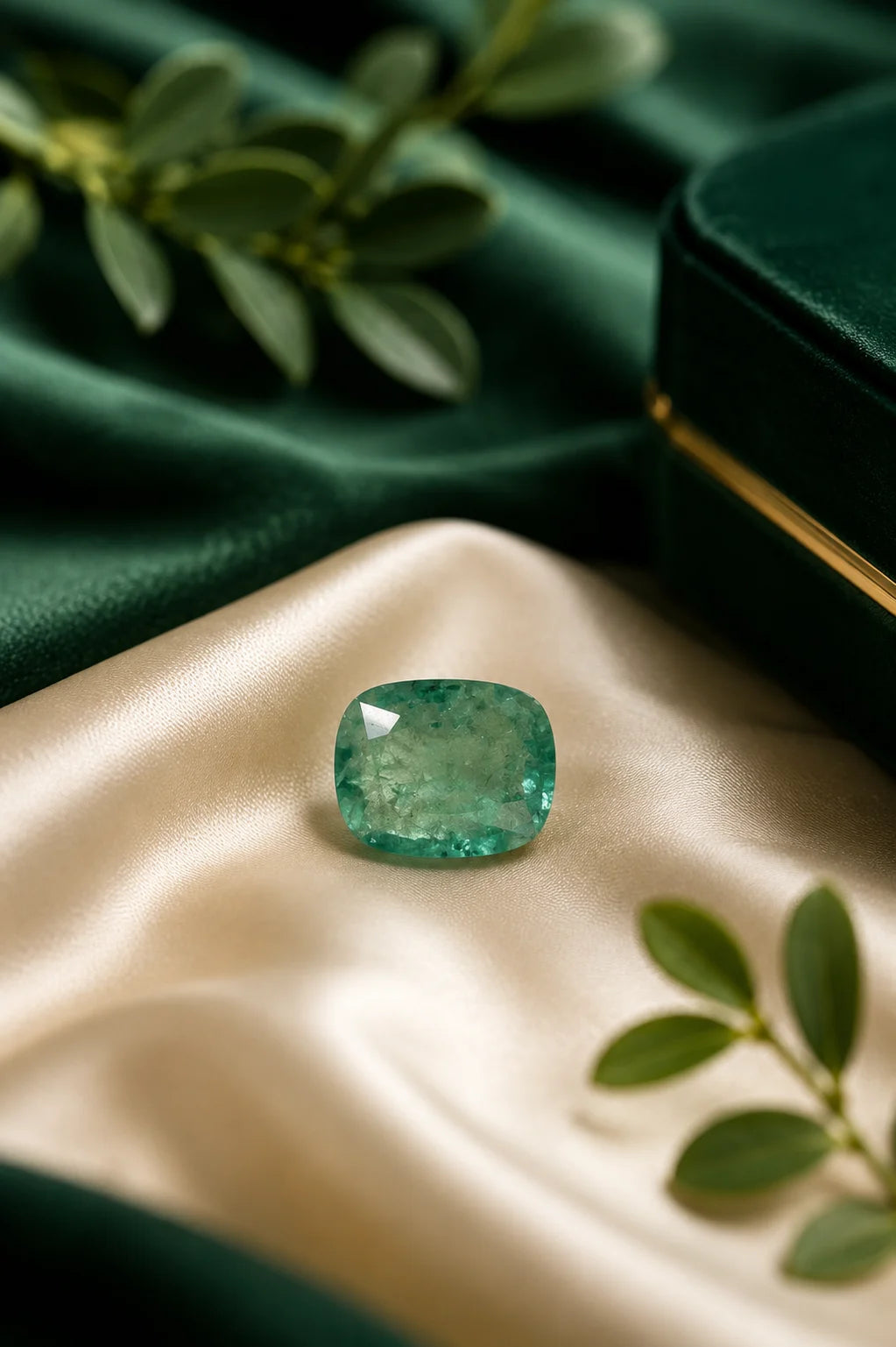 Natural Zambian Emerald 6.50 Ct (Panna) - Cushion Mixed - GGTL Certified