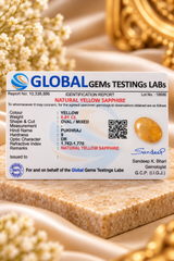 Yellow Sapphire (Pukhraj) 6.81 Ct