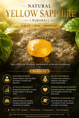 Yellow Sapphire (Pukhraj) 4.42 Ct