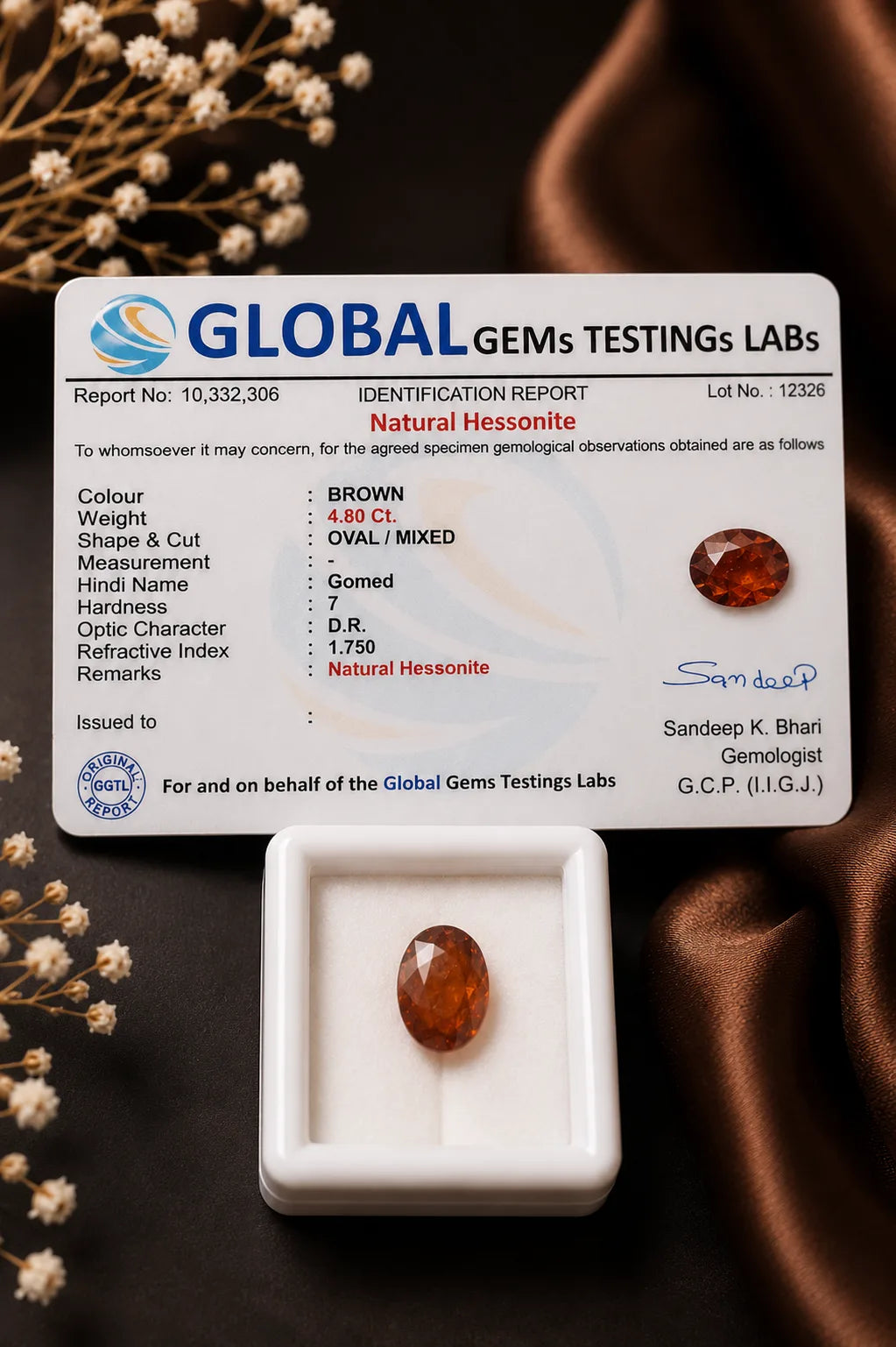 Hessonite (Gomed) 4.80 Ct