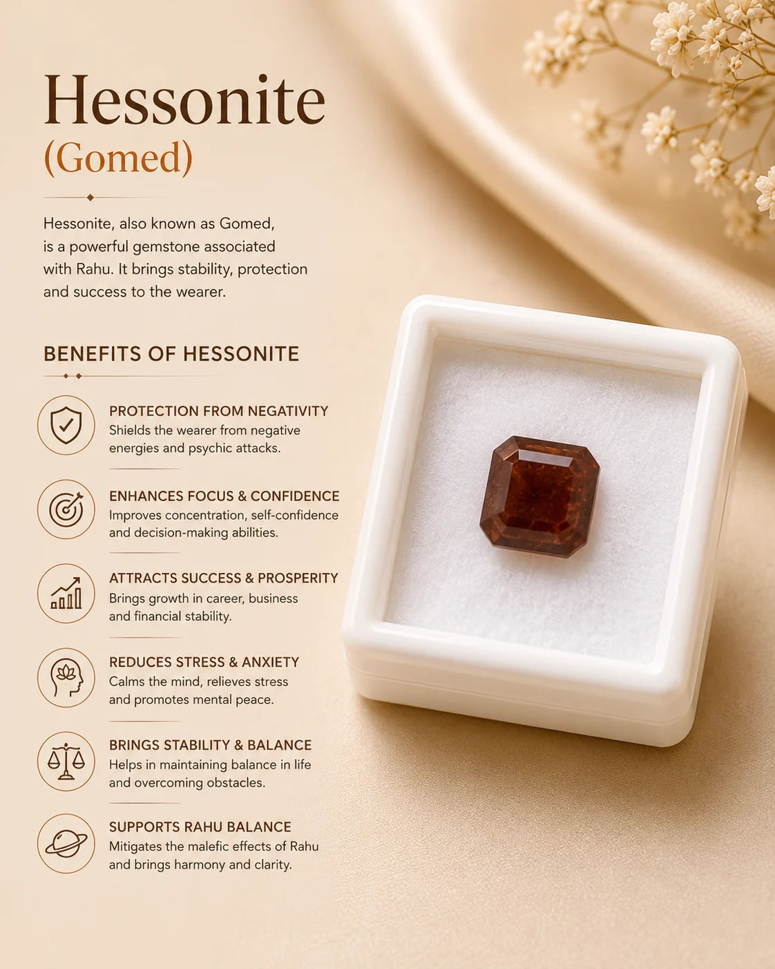 Hessonite (Gomed) 8.51 Ct