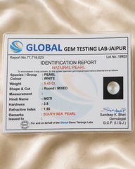South Sea Pearl (Moti) 5.43 Ct | GGTL Certified | Report 77719023
