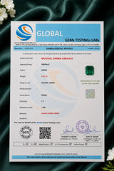Natural Zambian Emerald 4.01 Ct (Panna) - Square Mixed - GGTL Certified