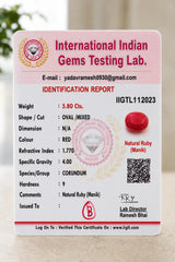Ruby (Manik) 5.80 Ct