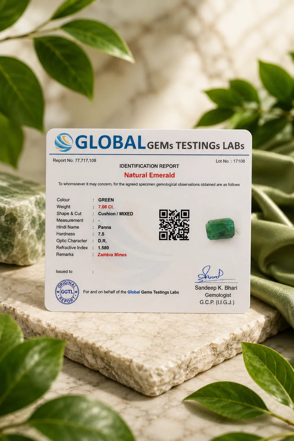 Emerald (Panna) 7.08 Ct