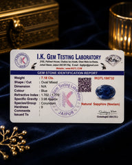 Blue Sapphire (Neelam) 7.18 Ct