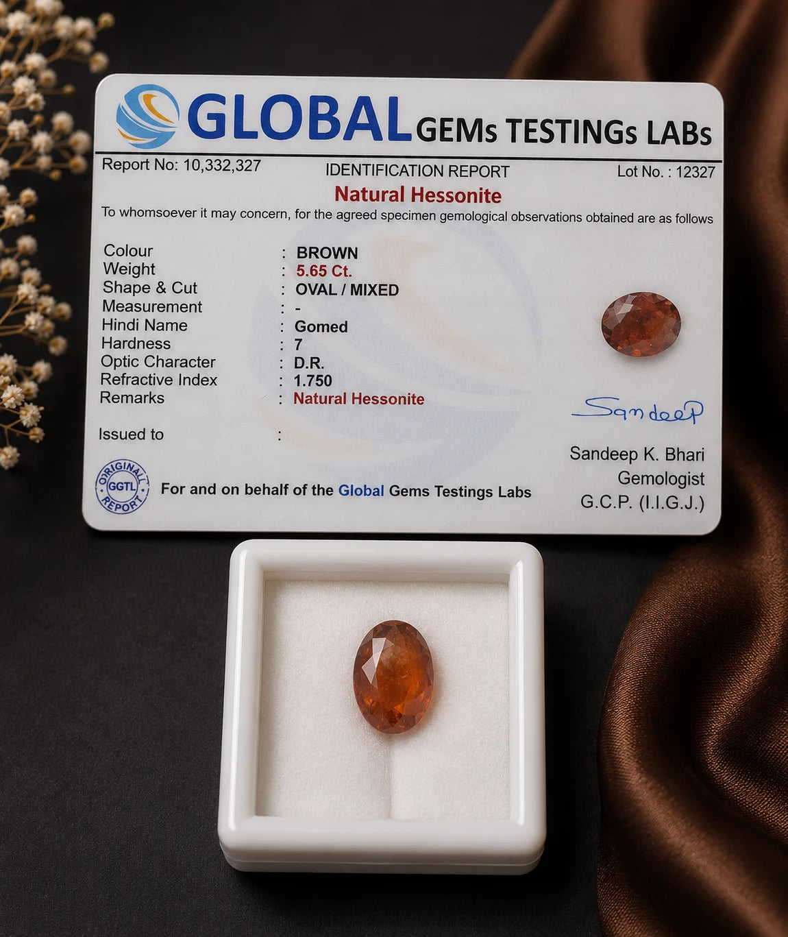 Hessonite (Gomed) 5.65 Ct