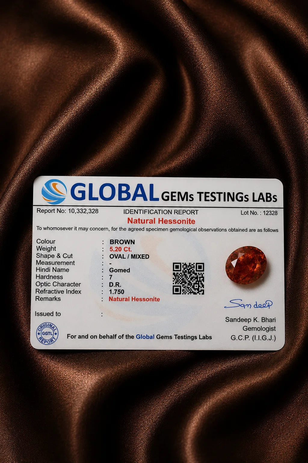 Hessonite (Gomed) 5.20 Ct