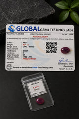 African Ruby (Manik) 5.21 Ct | GGTL Certified