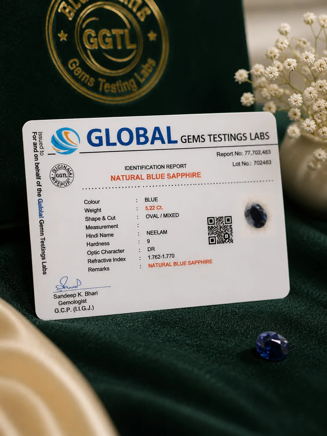 Blue Sapphire (Neelam) 5.22 Ct