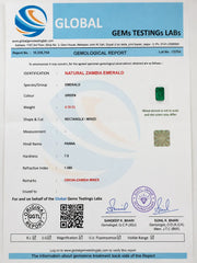 Natural Zambian Emerald 4.70 Ct (Panna) - Rectangle Mixed - GGTL Certified
