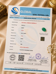 Natural Zambian Emerald 6.08 Ct (Panna) - Oval Mixed - No Heat No Treatment - GGTL Certified