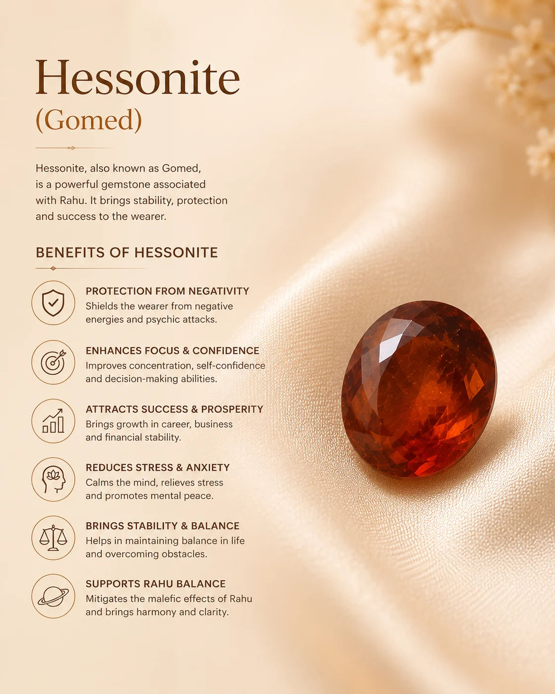 Hessonite (Gomed) 6.78 Ct