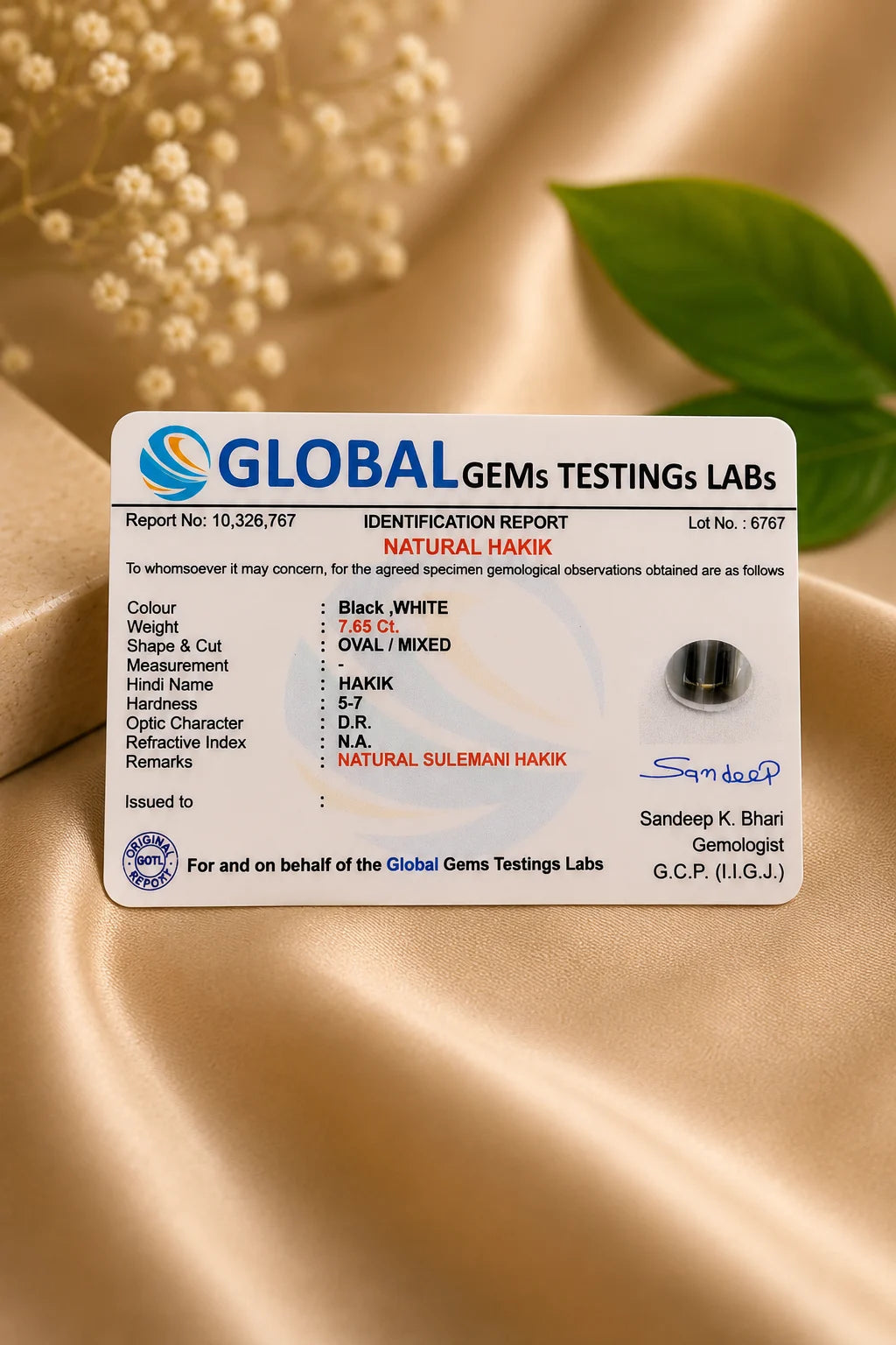 Sulemani Hakik 7.65 Ct