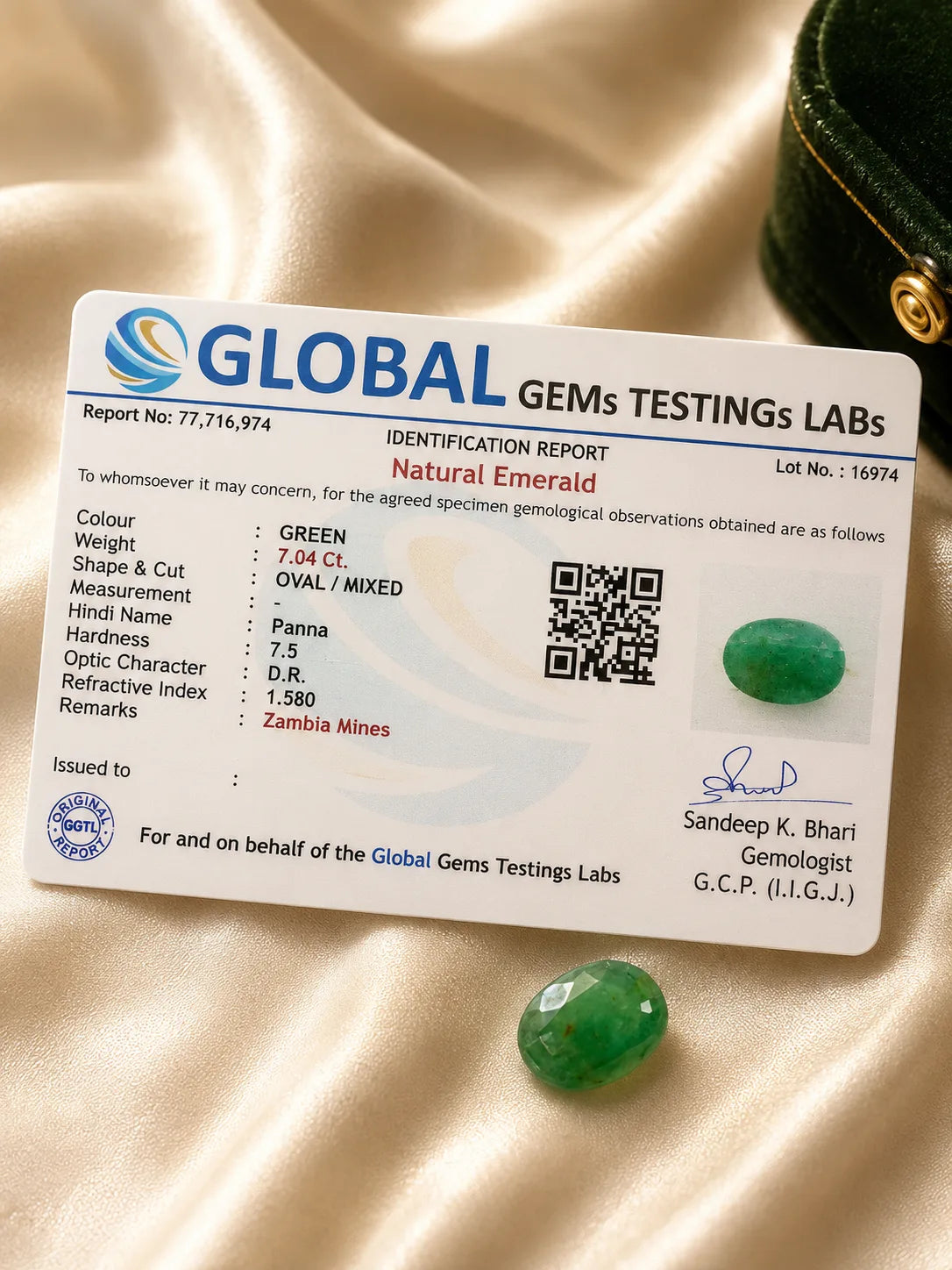 Emerald (Panna) 7.04 Ct