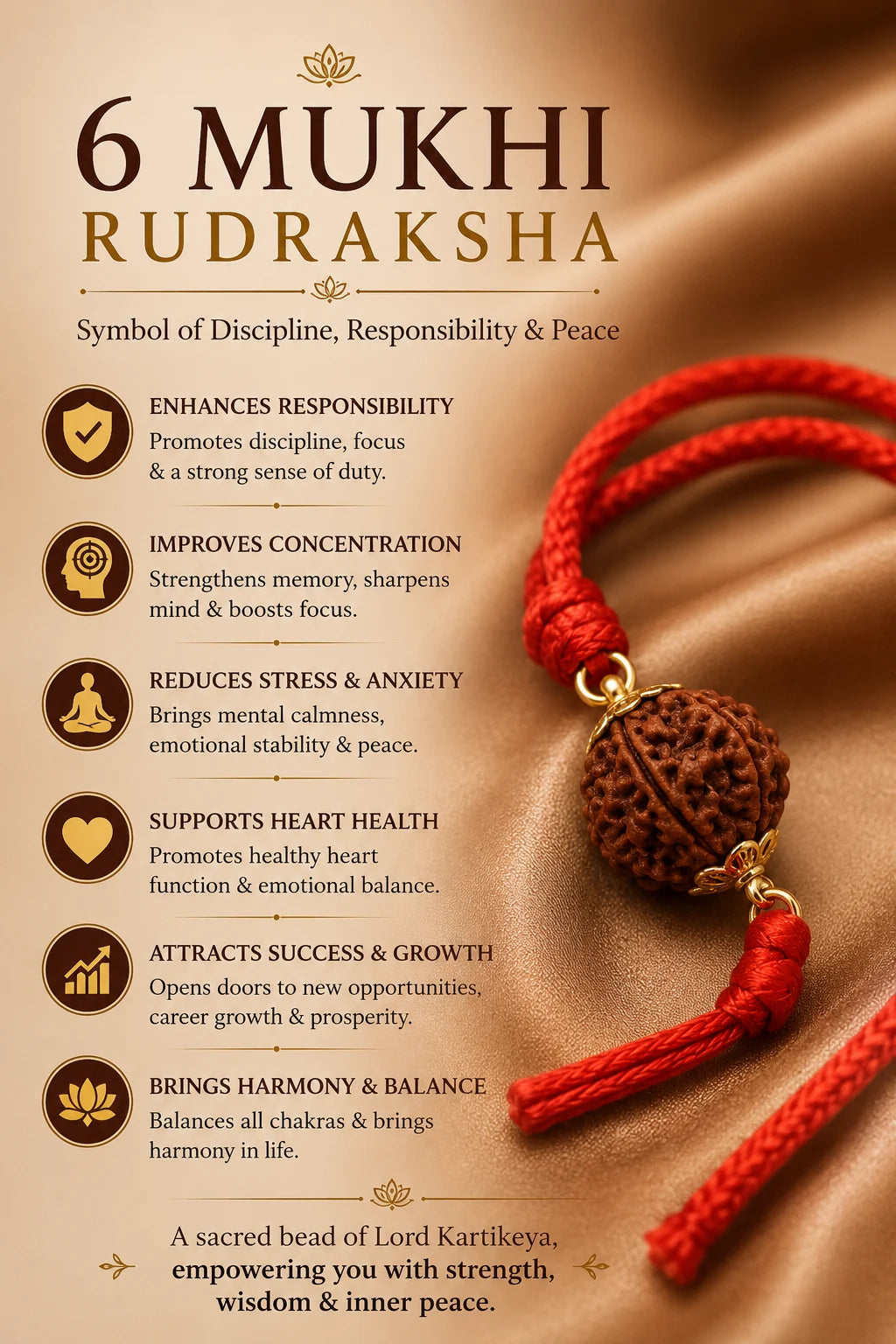 Rudraksha 6 Mukhi (Nepal)