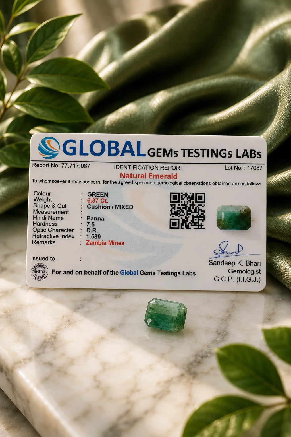 Emerald (Panna) 6.37 Ct