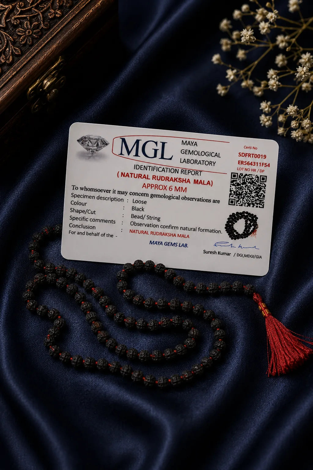 Natural Rudraksha Mala 6mm
