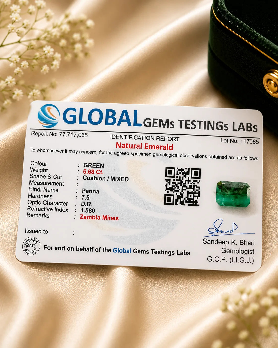 Emerald (Panna) 6.68 Ct
