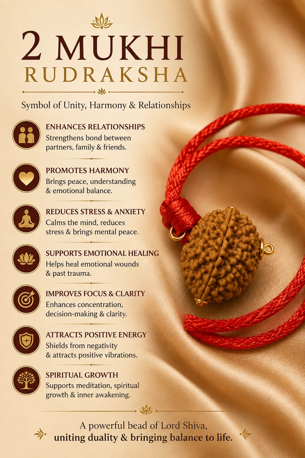 Rudraksha 2 Mukhi (South)